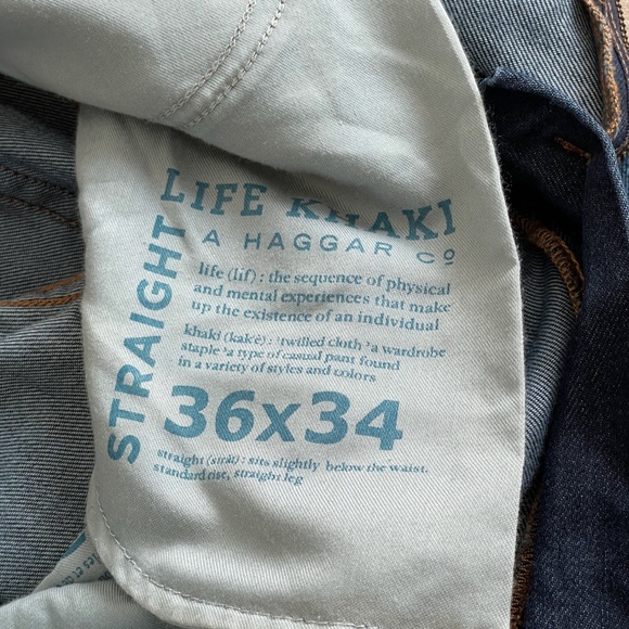Haggard Life Khaki (LK) blue denim men jeans size 36x34 New Without Tags - Picture 9 of 10